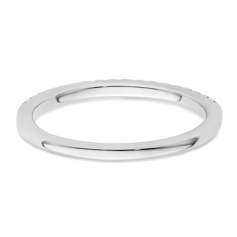 Ehering aus 14K Weißgold mit natürlichen Diamanten
