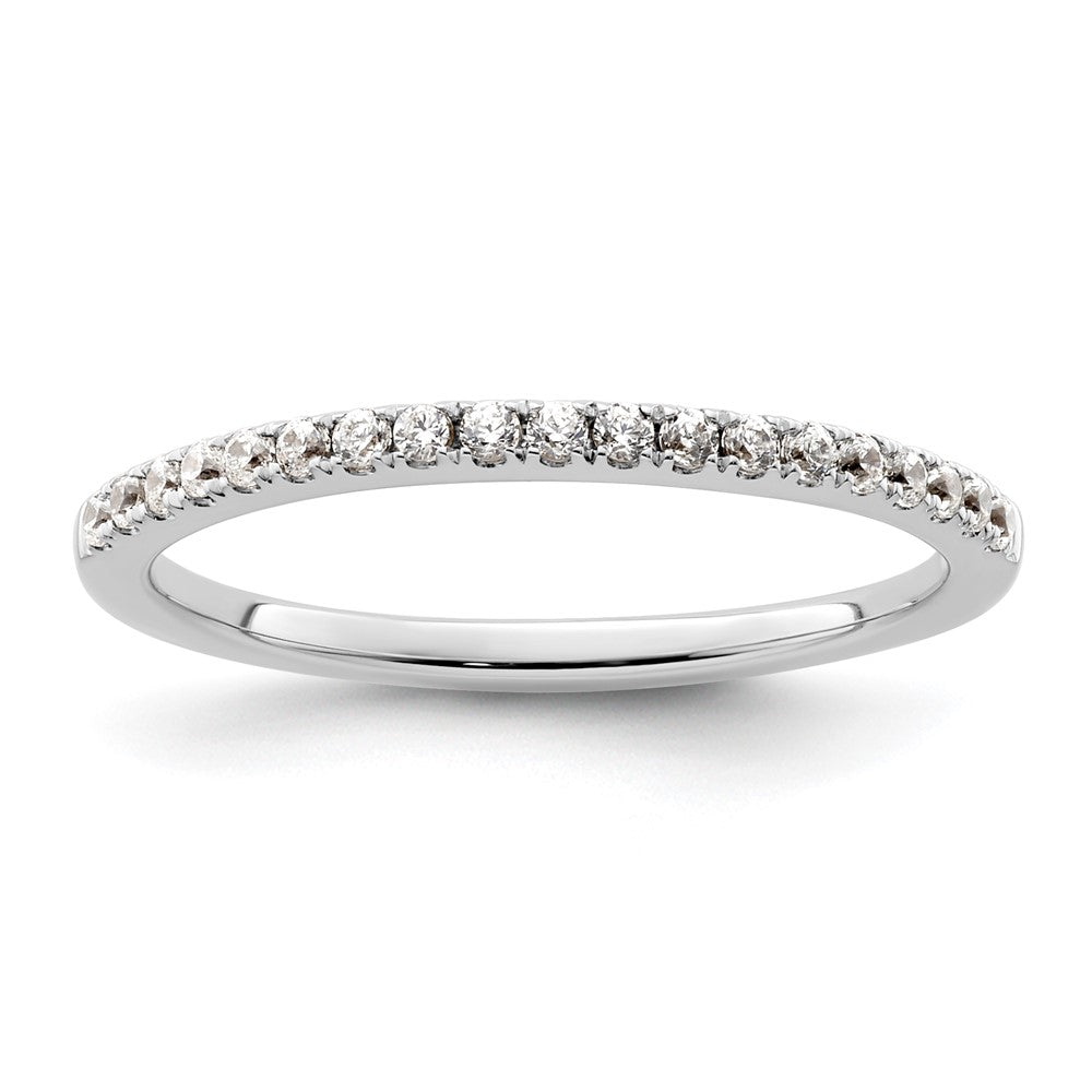 Ehering aus 14K Weißgold mit natürlichen Diamanten