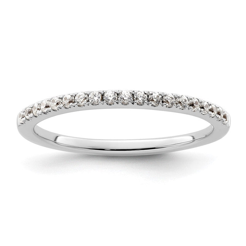 Ehering aus 14K Weißgold mit natürlichen Diamanten