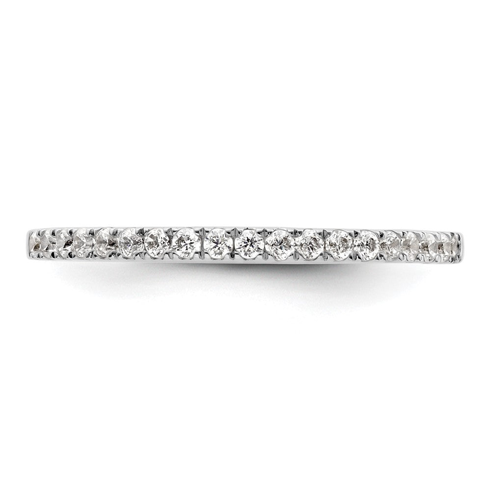 14K Weißgold Ehering mit natürlichen Diamanten