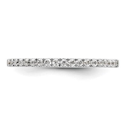 14K Weißgold Ehering mit natürlichen Diamanten