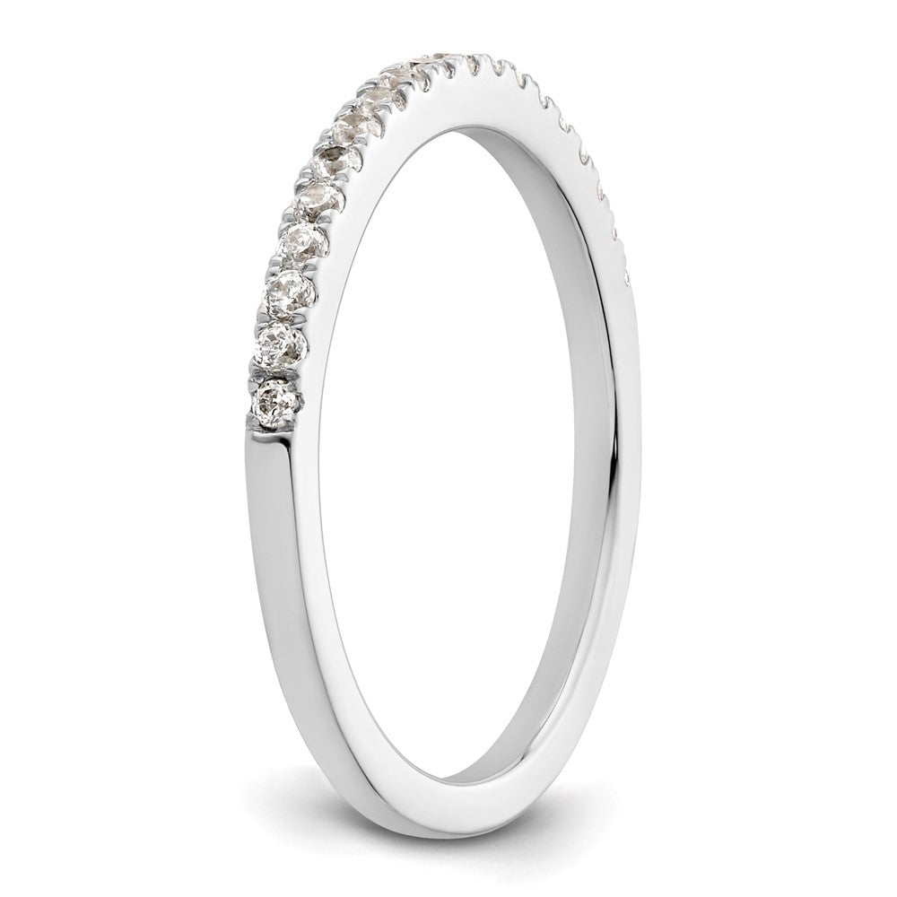14K Weißgold Ehering mit natürlichen Diamanten