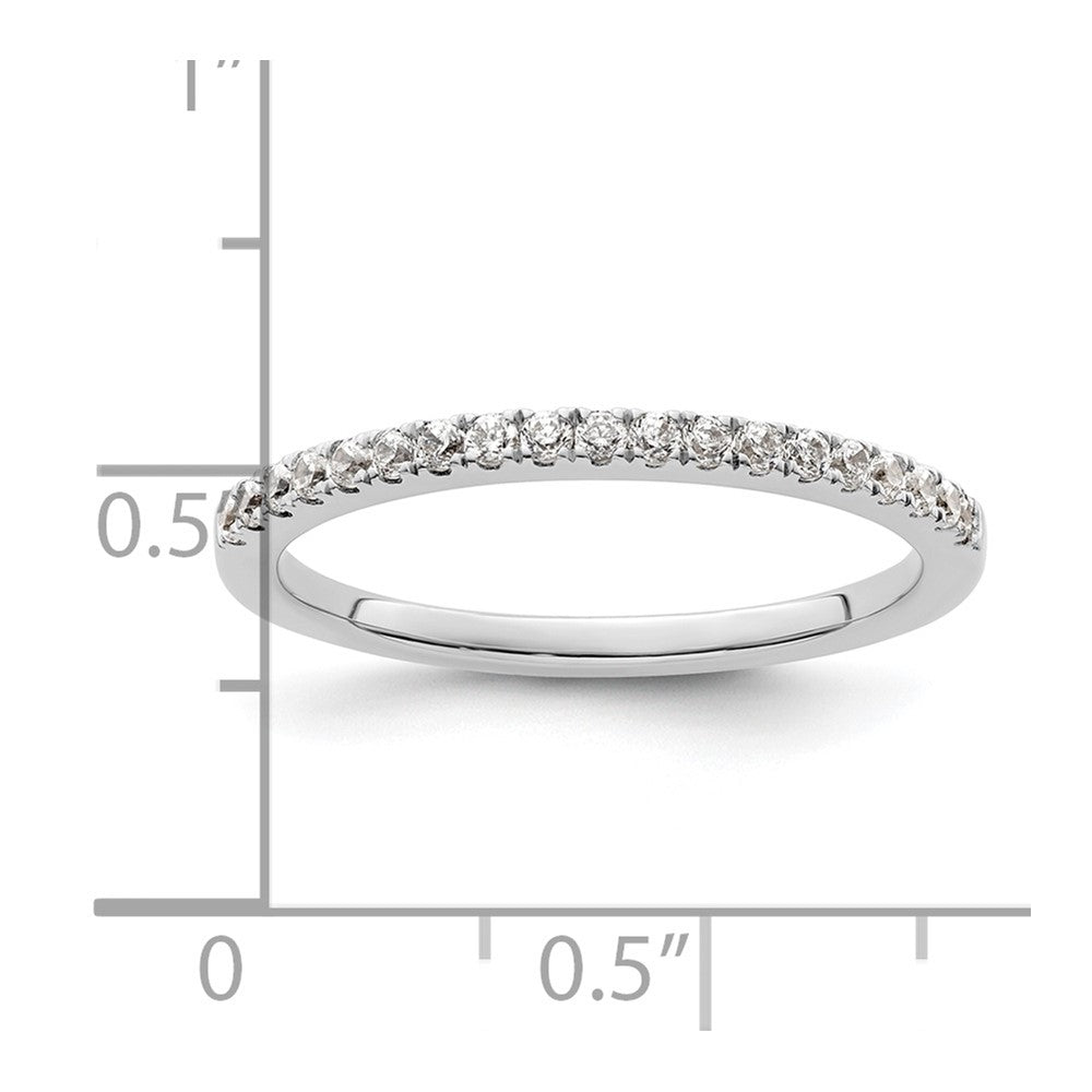 14K Weißgold Ehering mit natürlichen Diamanten