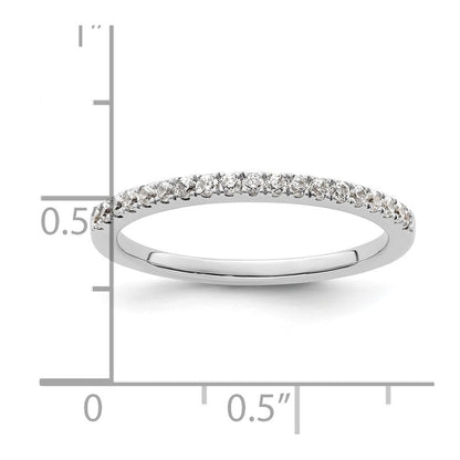 14K Weißgold Ehering mit natürlichen Diamanten