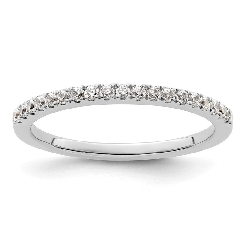 14K Weißgold Ehering mit natürlichen Diamanten