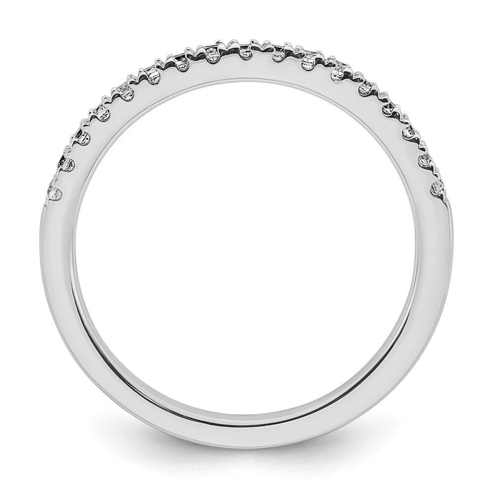 14K Weißgold Ehering mit natürlichen Diamanten