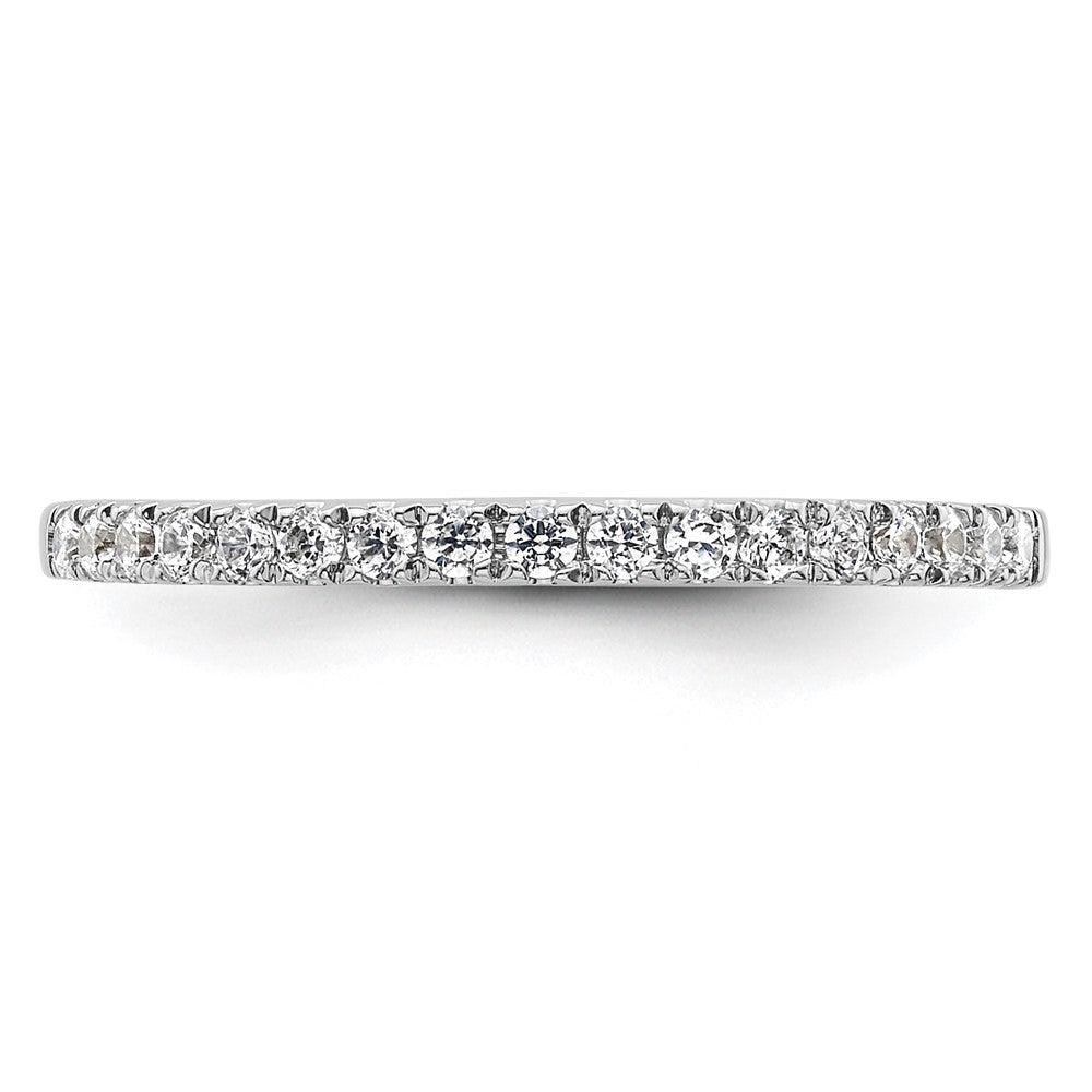14K Weißgold Ehering mit natürlichen Diamanten