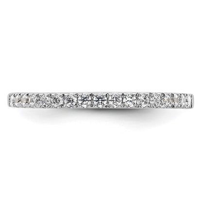 14K Weißgold Ehering mit natürlichen Diamanten