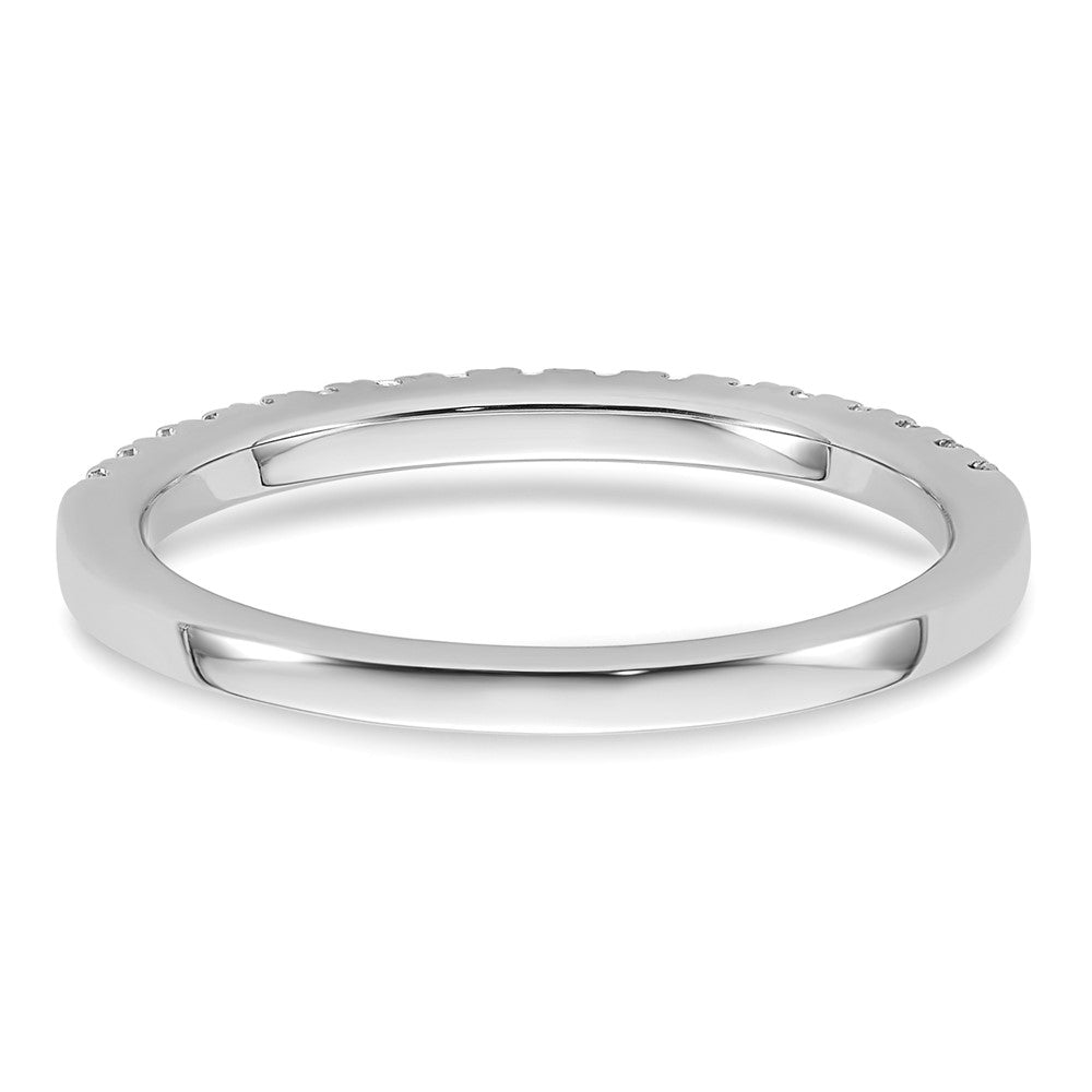 14K Weißgold Ehering mit natürlichen Diamanten