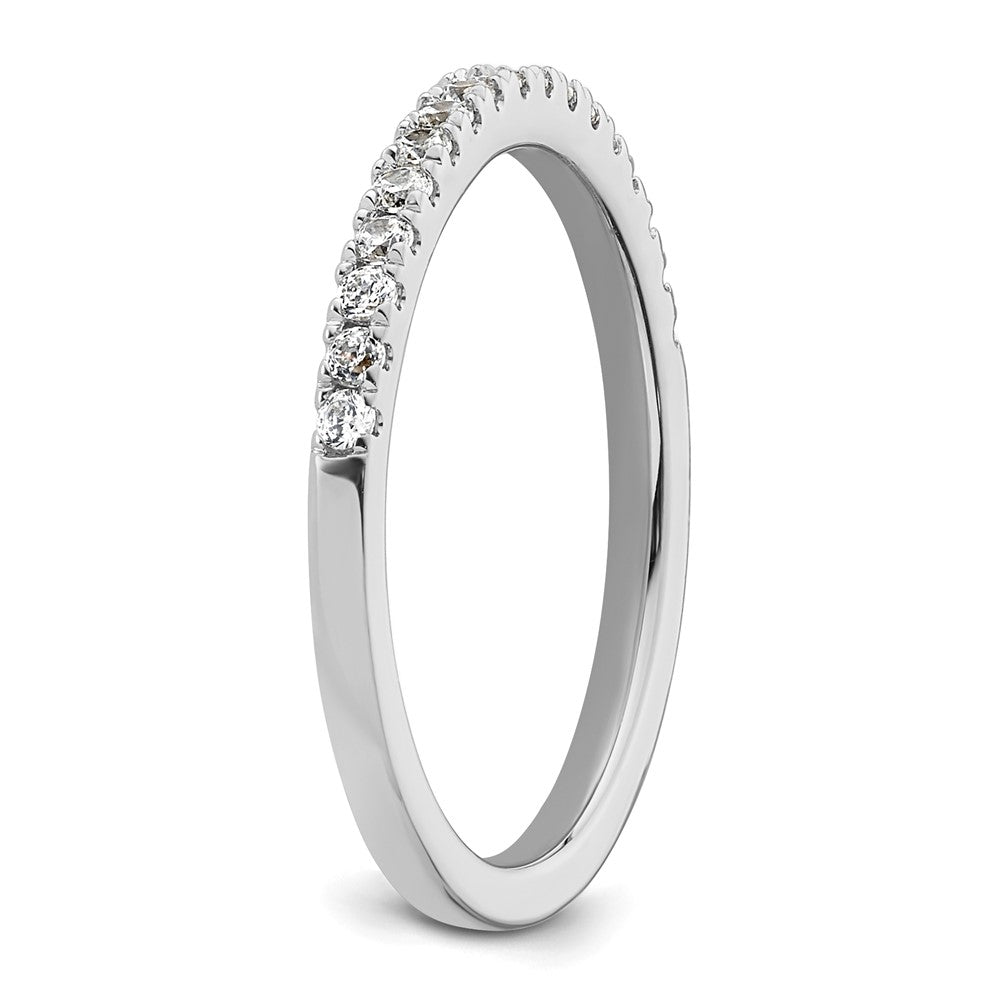 14K Weißgold Ehering mit natürlichen Diamanten
