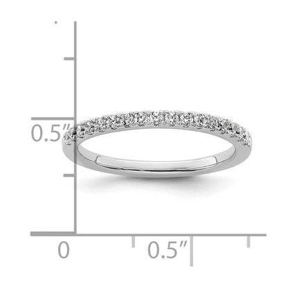 14K Weißgold Ehering mit natürlichen Diamanten