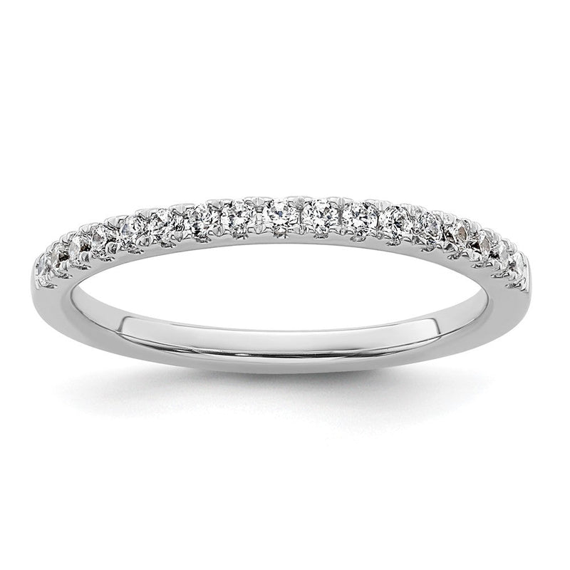 14K Weißgold Ehering mit natürlichen Diamanten