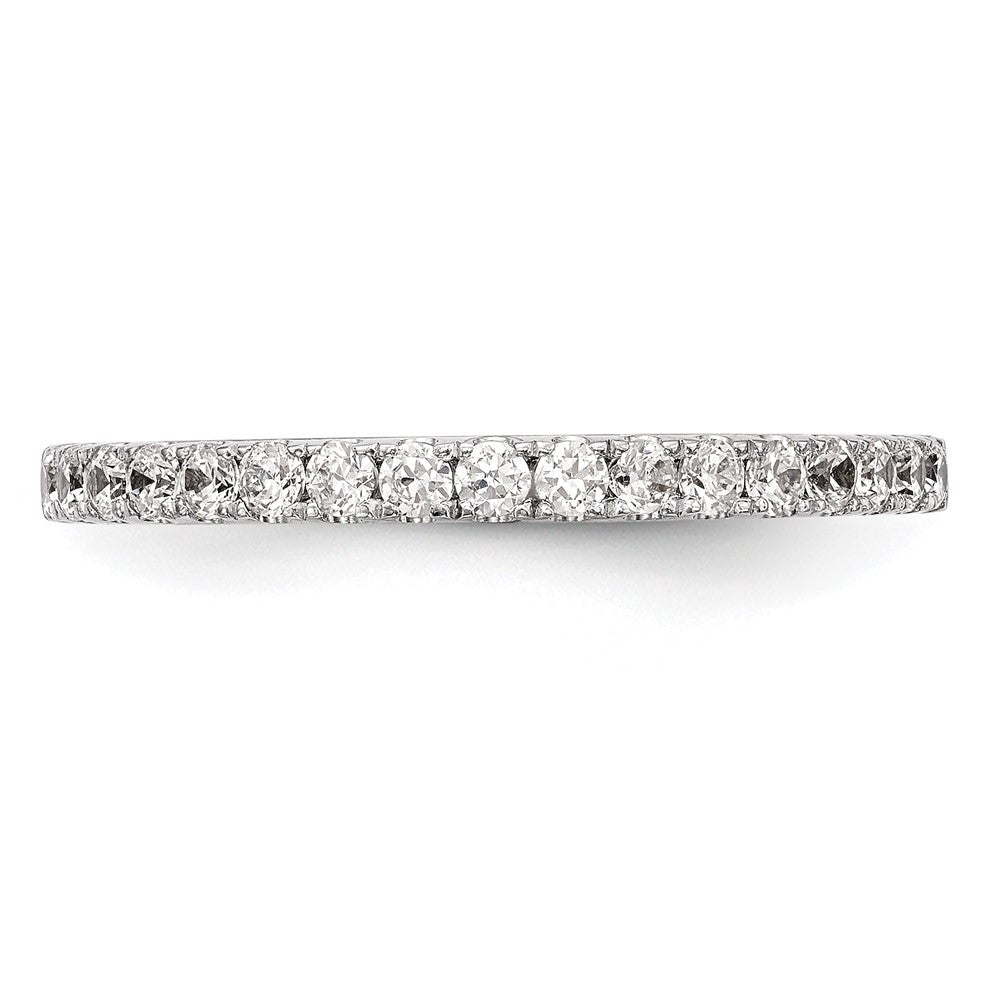 14K Weißgold Ehering mit natürlichen Diamanten