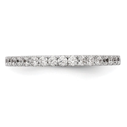 14K Weißgold Ehering mit natürlichen Diamanten