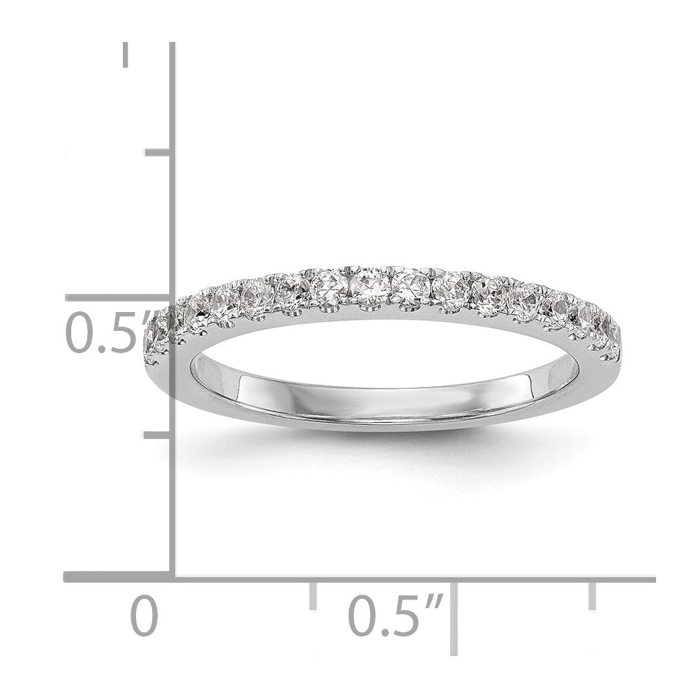 14K Weißgold Ehering mit natürlichen Diamanten