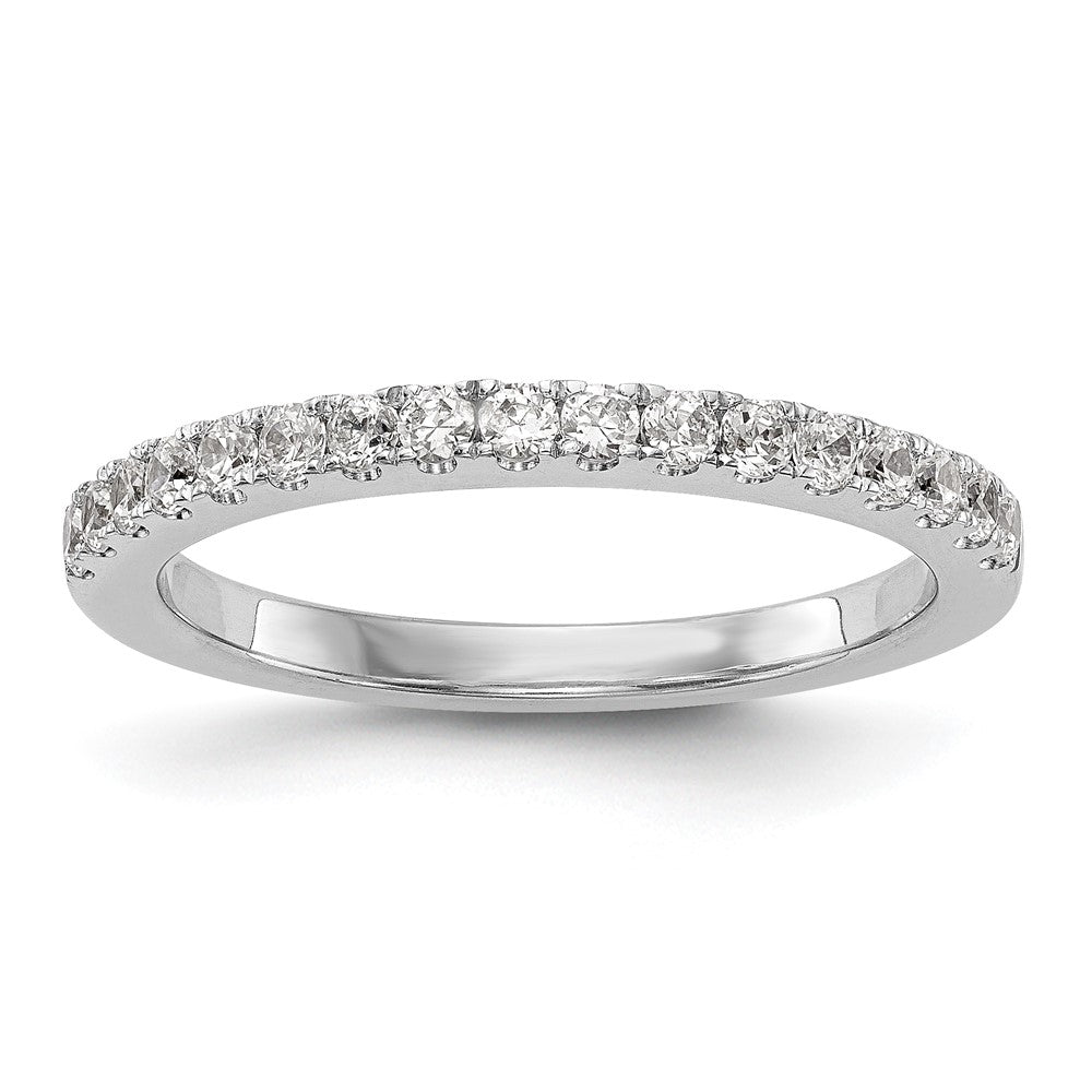 14K Weißgold Ehering mit natürlichen Diamanten