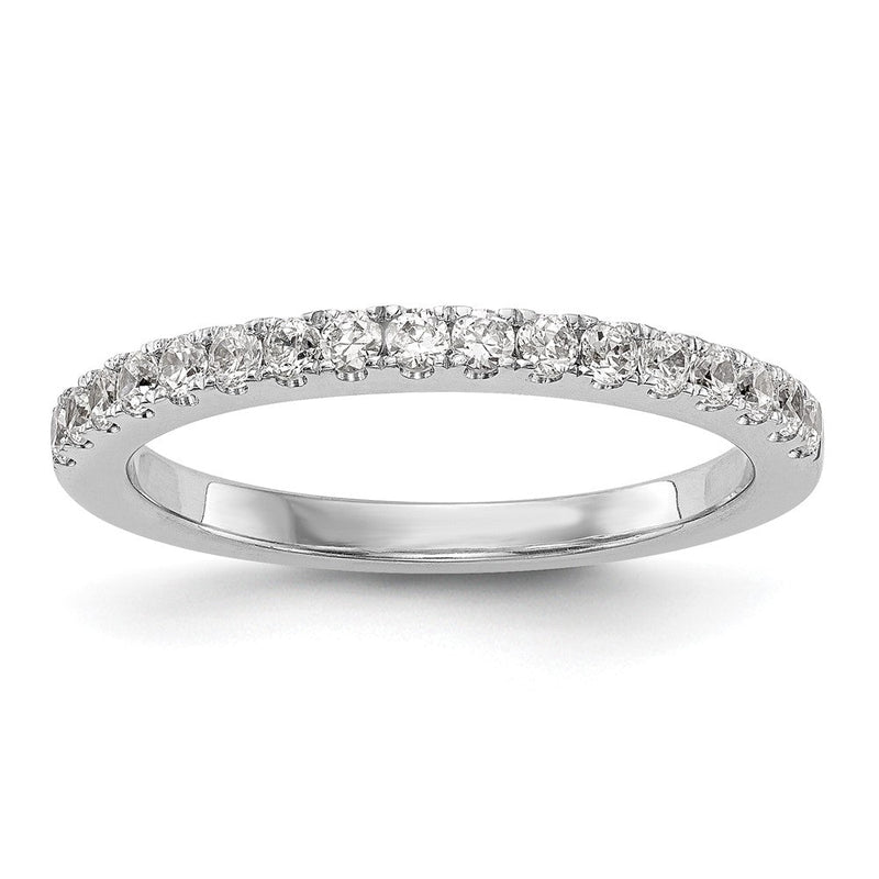 14K Weißgold Ehering mit natürlichen Diamanten, 0,34 ct