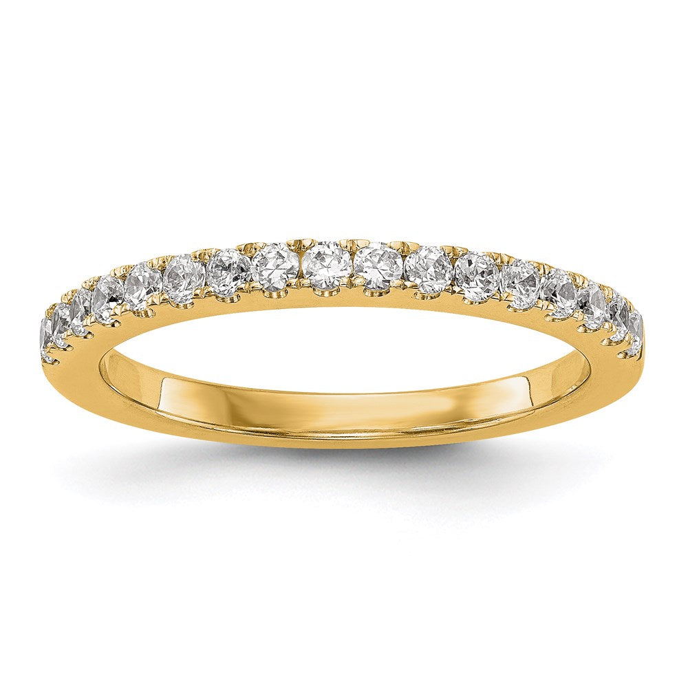 14K Gelbgold Ehering mit echten Diamanten