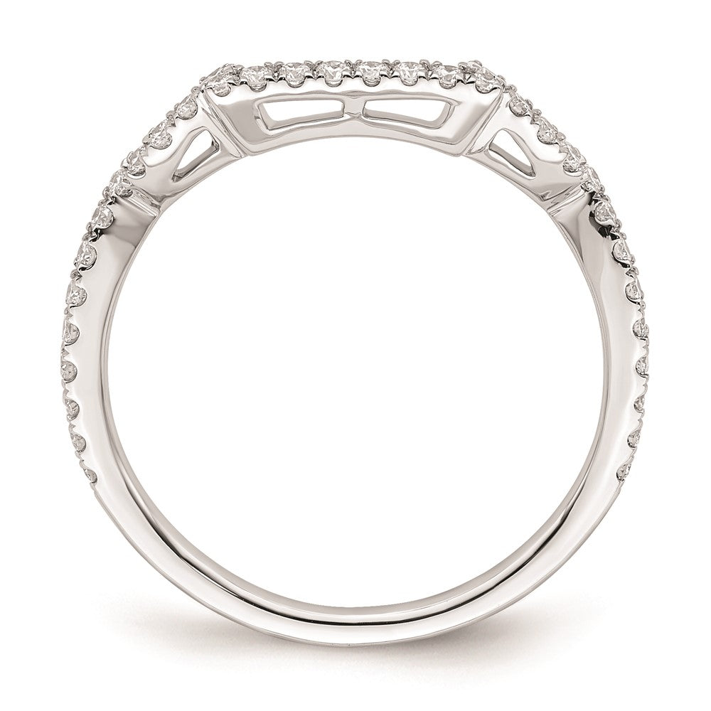 14K Weißgold Ehering mit natürlichen Diamanten