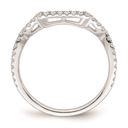14K Weißgold Ehering mit natürlichen Diamanten
