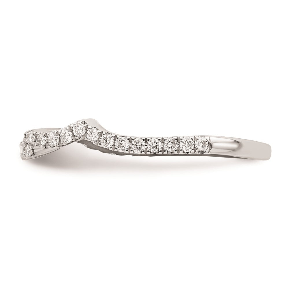 14K Weißgold Ehering mit natürlichen Diamanten