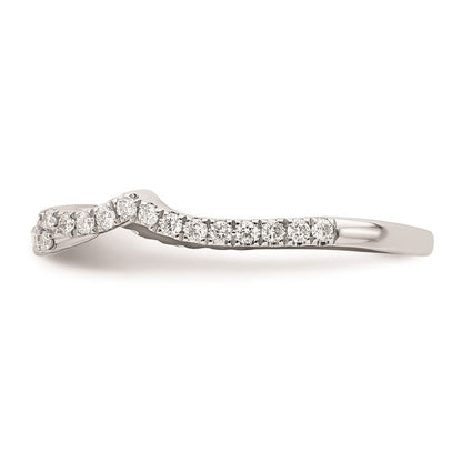 14K Weißgold Ehering mit natürlichen Diamanten