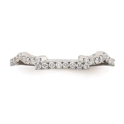 14K Weißgold Ehering mit natürlichen Diamanten