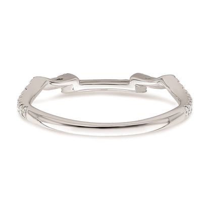 14K Weißgold Ehering mit natürlichen Diamanten