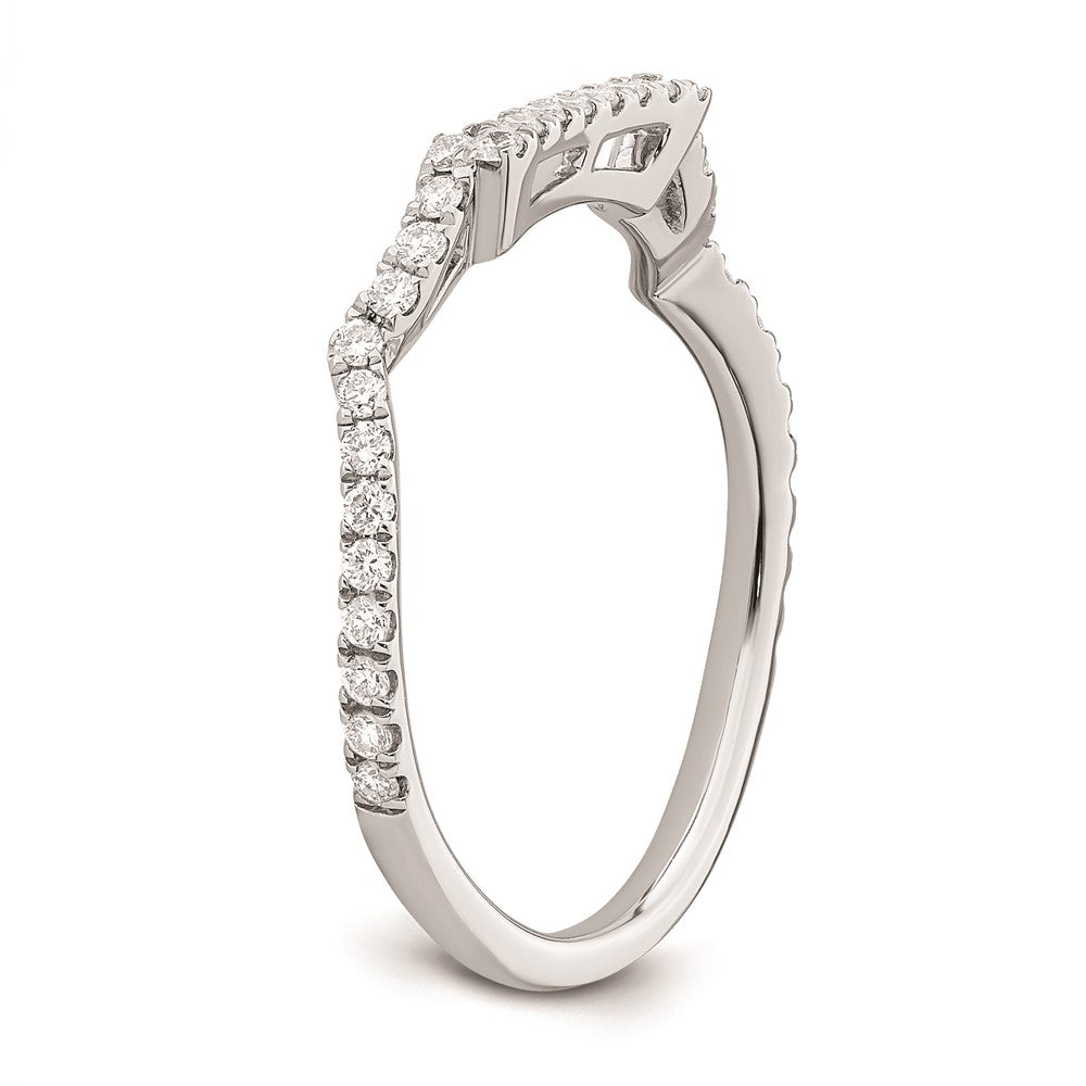 14K Weißgold Ehering mit natürlichen Diamanten