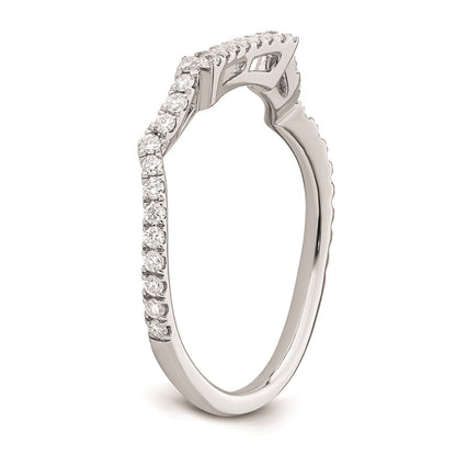 14K Weißgold Ehering mit natürlichen Diamanten