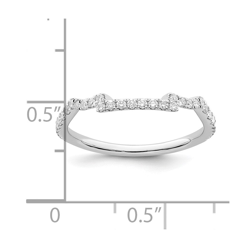 14K Weißgold Ehering mit natürlichen Diamanten