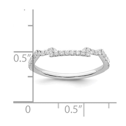 14K Weißgold Ehering mit natürlichen Diamanten
