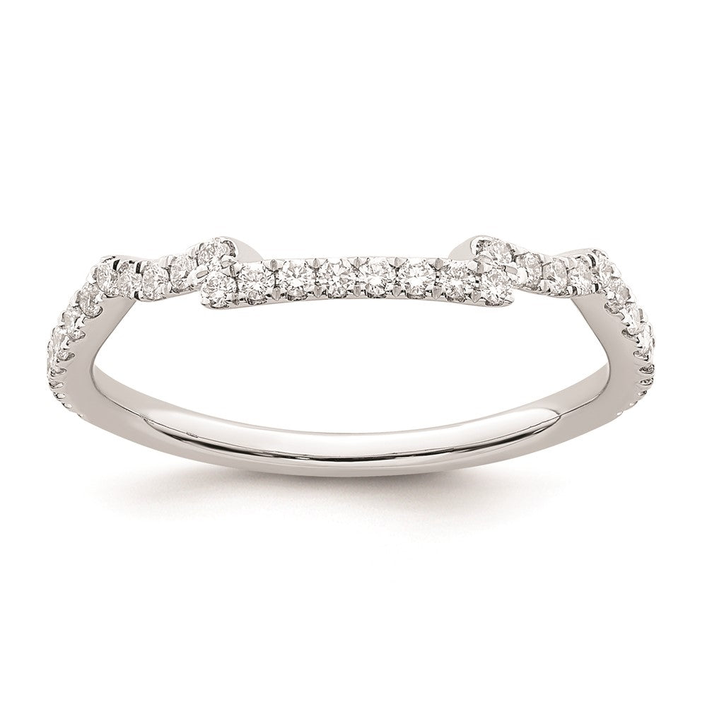 14K Weißgold Ehering mit natürlichen Diamanten
