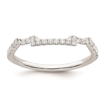 14K Weißgold Ehering mit natürlichen Diamanten