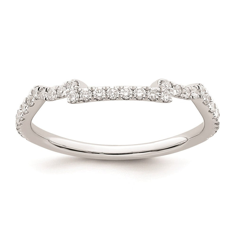 14K Weißgold Ehering mit natürlichen Diamanten