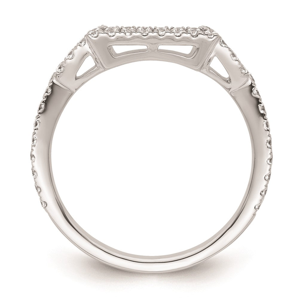 14K Weißgold Ehering mit natürlichen Diamanten, 0,34 ct Gesamtgewicht