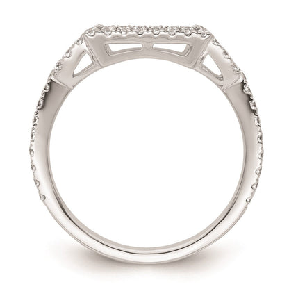 14K Weißgold Ehering mit natürlichen Diamanten, 0,34 ct Gesamtgewicht