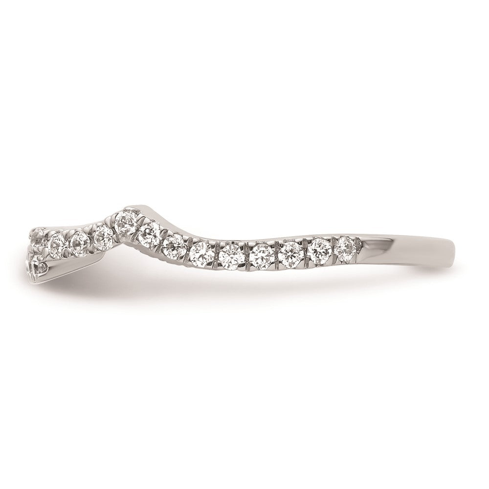 14K Weißgold Ehering mit natürlichen Diamanten, 0,34 ct Gesamtgewicht