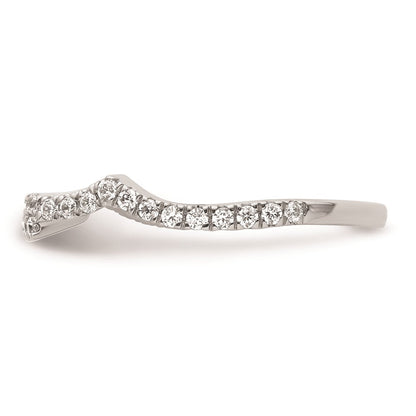 14K Weißgold Ehering mit natürlichen Diamanten, 0,34 ct Gesamtgewicht