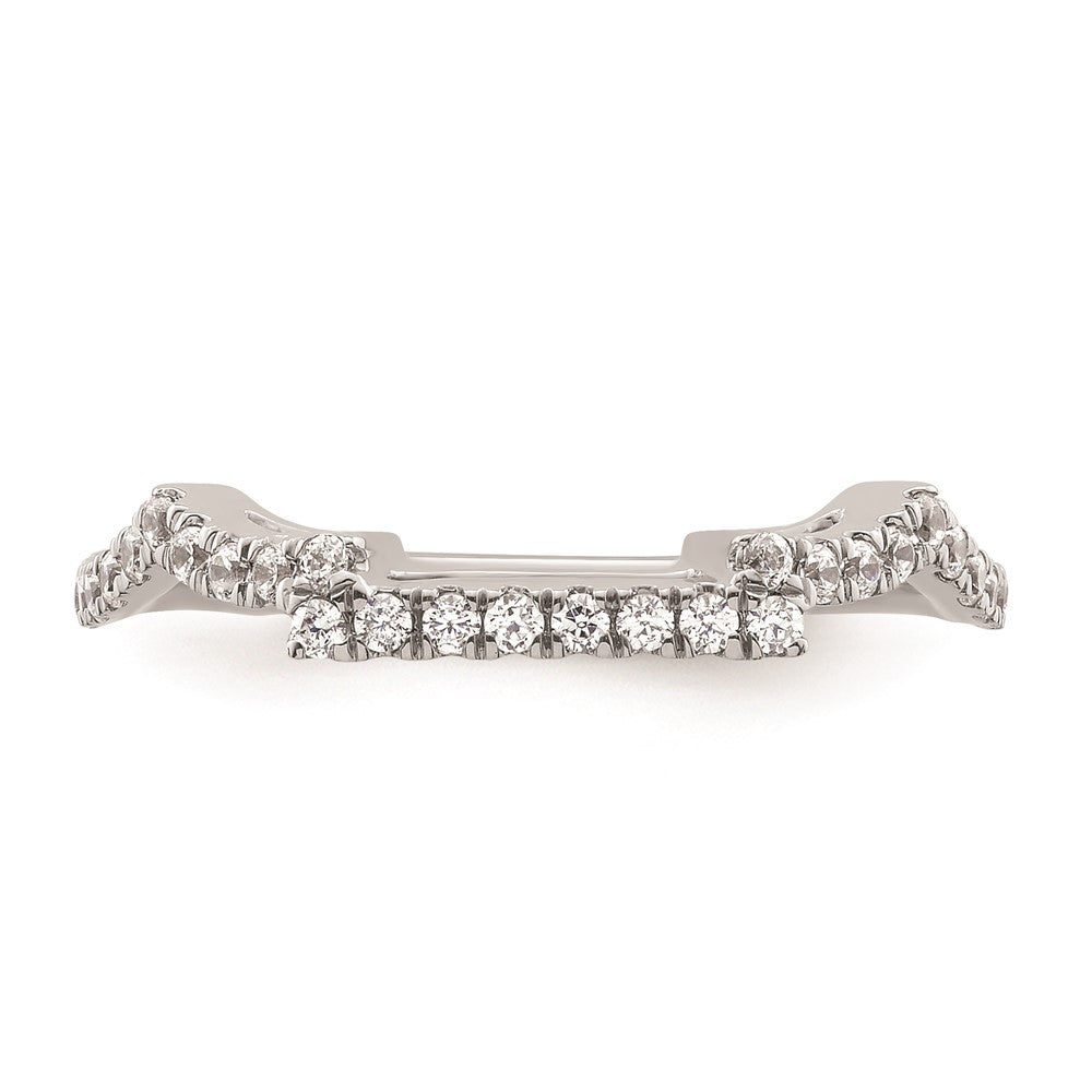 14K Weißgold Ehering mit natürlichen Diamanten, 0,34 ct Gesamtgewicht