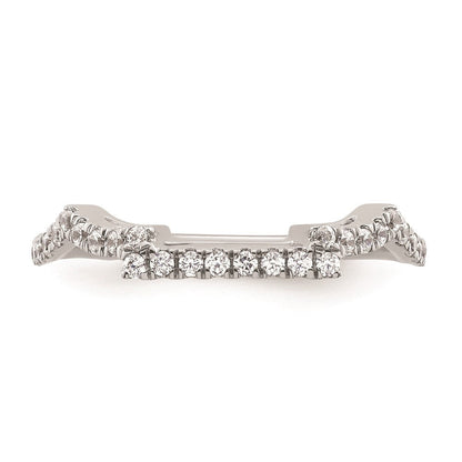 14K Weißgold Ehering mit natürlichen Diamanten, 0,34 ct Gesamtgewicht