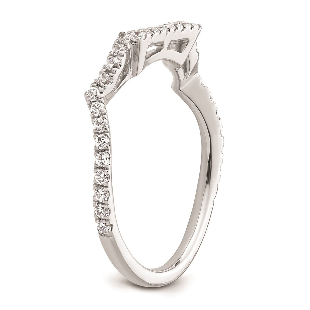 14K Weißgold Ehering mit natürlichen Diamanten, 0,34 ct Gesamtgewicht
