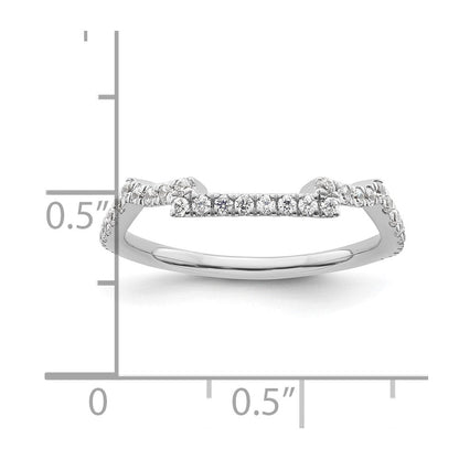 14K Weißgold Ehering mit natürlichen Diamanten, 0,34 ct Gesamtgewicht