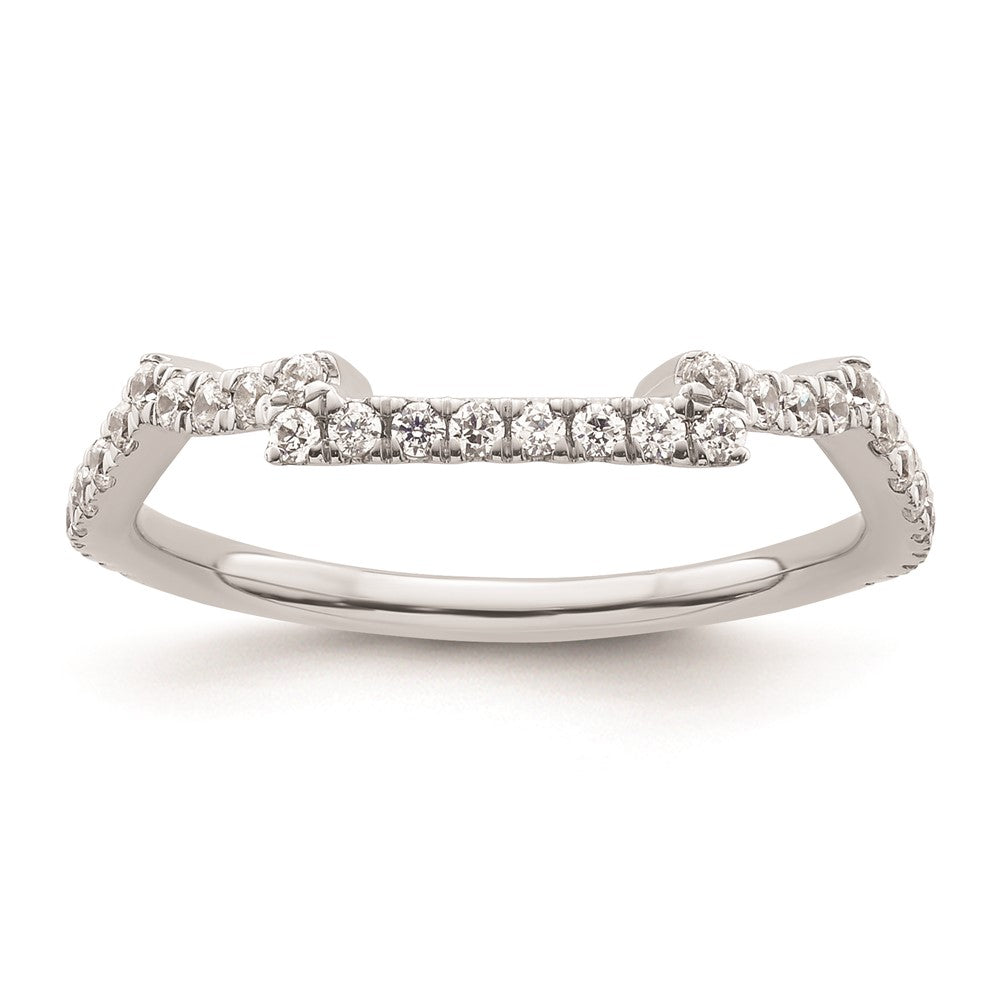 14K Weißgold Ehering mit natürlichen Diamanten, 0,34 ct Gesamtgewicht
