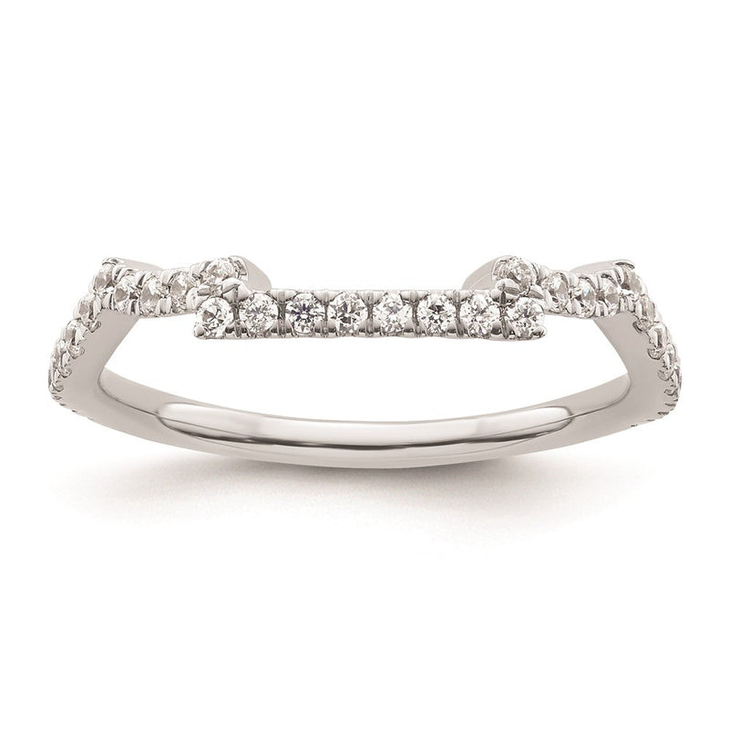 14K Weißgold Ehering mit natürlichen Diamanten, 0,34 ct Gesamtgewicht