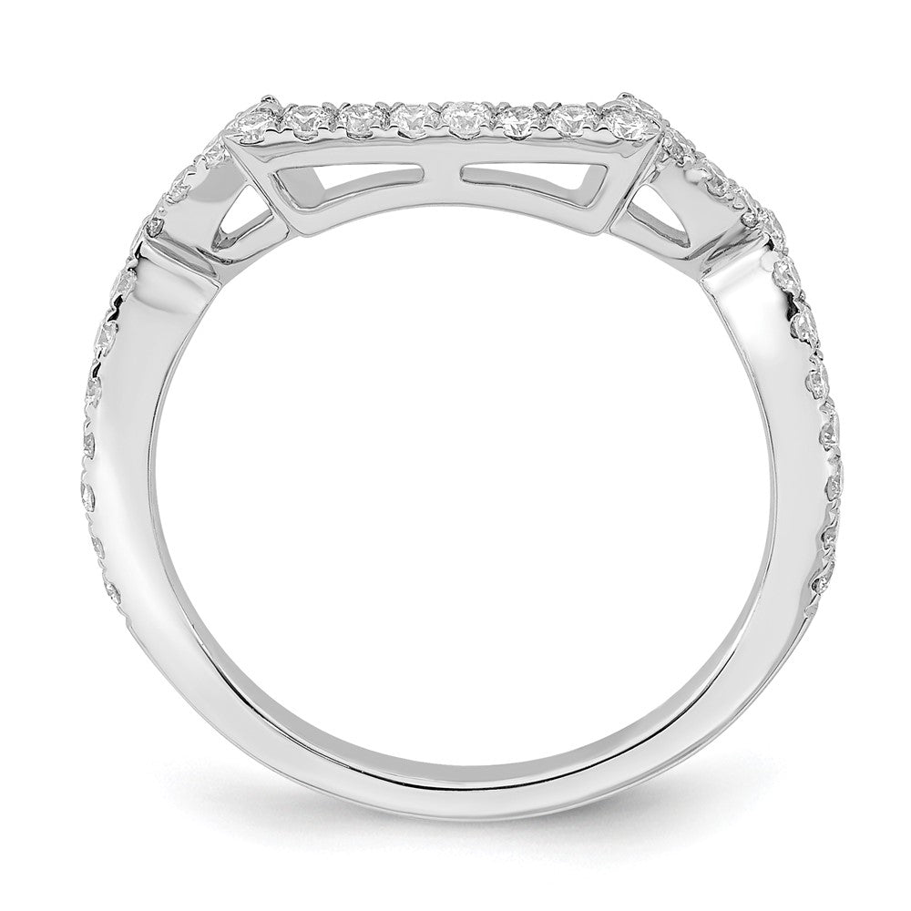 Ehering aus 14K Weißgold mit natürlichen Diamanten