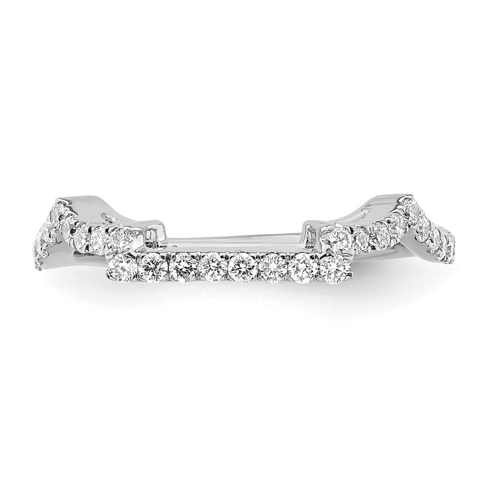 Ehering aus 14K Weißgold mit natürlichen Diamanten