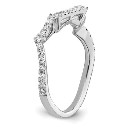 Ehering aus 14K Weißgold mit natürlichen Diamanten