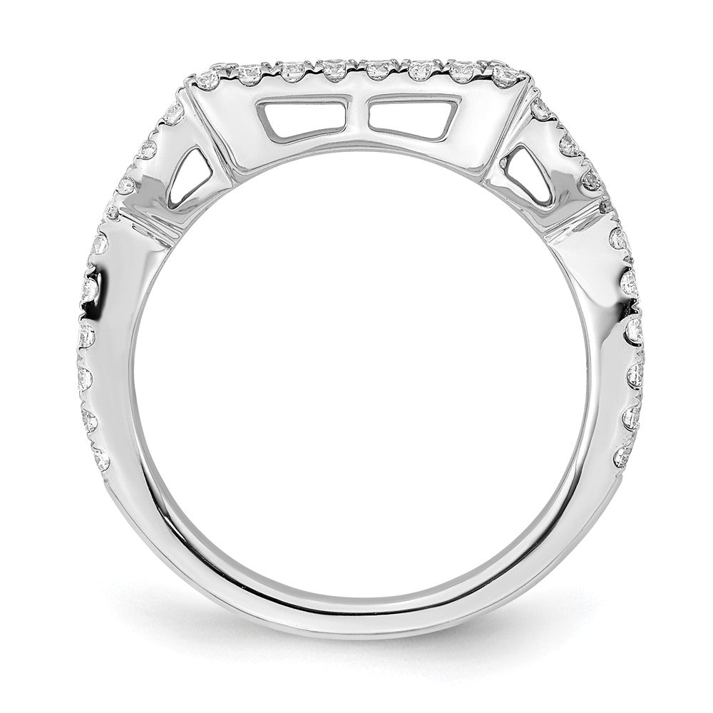 Ehering aus 14K Weißgold mit natürlichen Diamanten