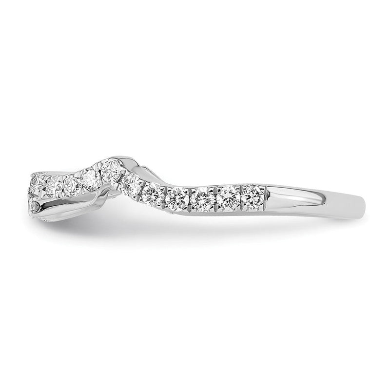 Ehering aus 14K Weißgold mit natürlichen Diamanten, 0,45 ct. Gesamtgewicht